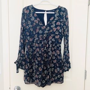 Long sleeve V neck Romper